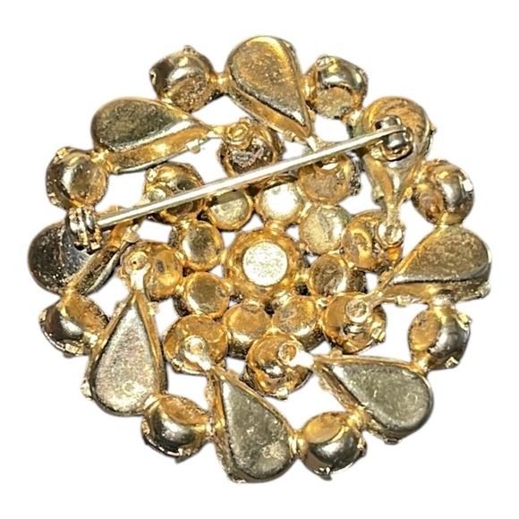 006 Vintage AB and faux teardrop Pearl cluster brooch. Stunning clarity - Picture 4 of 6